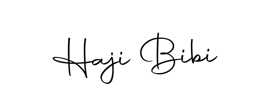 How to make Haji Bibi name signature. Use Autography-DOLnW style for creating short signs online. This is the latest handwritten sign. Haji Bibi signature style 10 images and pictures png