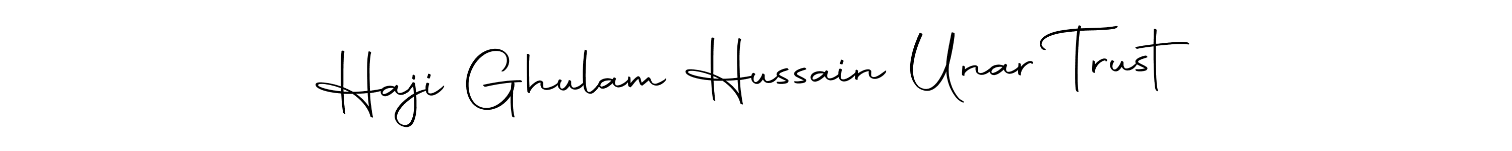 It looks lik you need a new signature style for name Haji Ghulam Hussain Unar Trust. Design unique handwritten (Autography-DOLnW) signature with our free signature maker in just a few clicks. Haji Ghulam Hussain Unar Trust signature style 10 images and pictures png