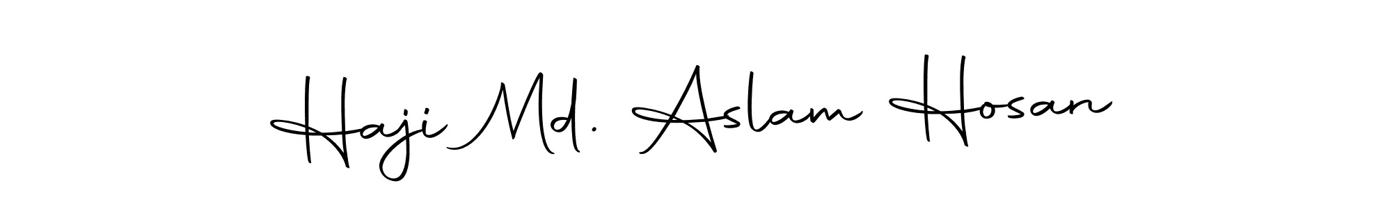 Also we have Haji Md. Aslam Hosan name is the best signature style. Create professional handwritten signature collection using Autography-DOLnW autograph style. Haji Md. Aslam Hosan signature style 10 images and pictures png