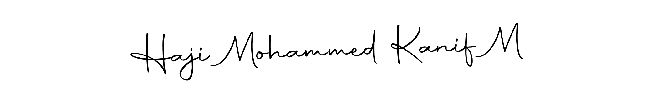 You should practise on your own different ways (Autography-DOLnW) to write your name (Haji Mohammed Kanif M) in signature. don't let someone else do it for you. Haji Mohammed Kanif M signature style 10 images and pictures png