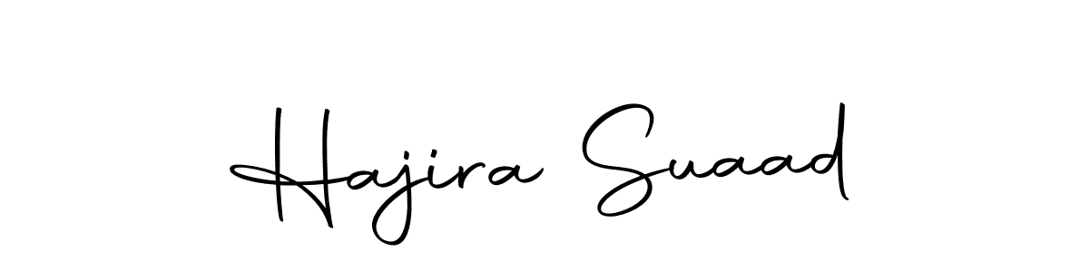 Make a beautiful signature design for name Hajira Suaad. With this signature (Autography-DOLnW) style, you can create a handwritten signature for free. Hajira Suaad signature style 10 images and pictures png