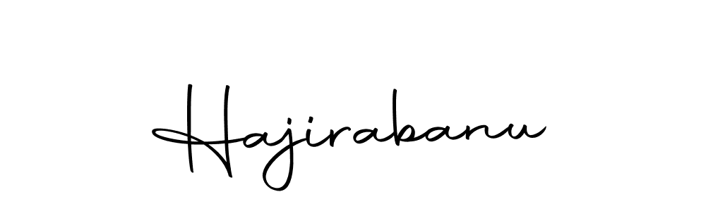 Design your own signature with our free online signature maker. With this signature software, you can create a handwritten (Autography-DOLnW) signature for name Hajirabanu. Hajirabanu signature style 10 images and pictures png