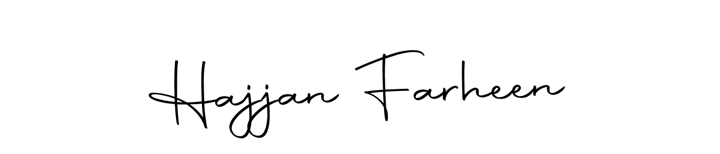 Make a beautiful signature design for name Hajjan Farheen. Use this online signature maker to create a handwritten signature for free. Hajjan Farheen signature style 10 images and pictures png