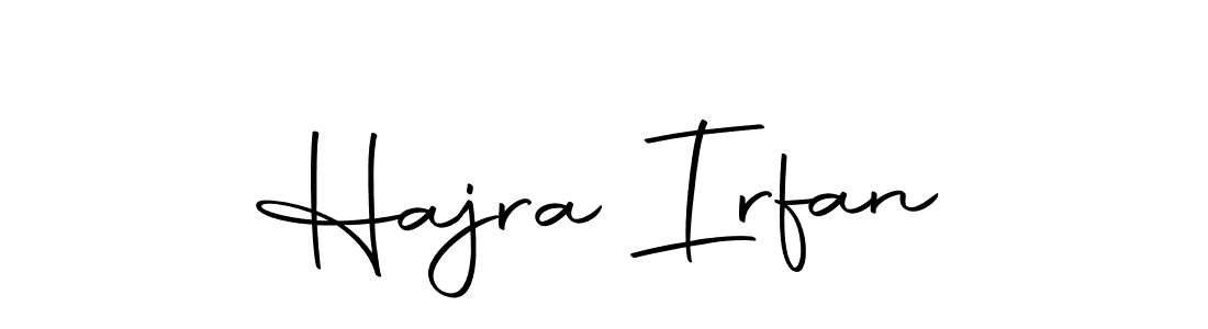 How to make Hajra Irfan name signature. Use Autography-DOLnW style for creating short signs online. This is the latest handwritten sign. Hajra Irfan signature style 10 images and pictures png