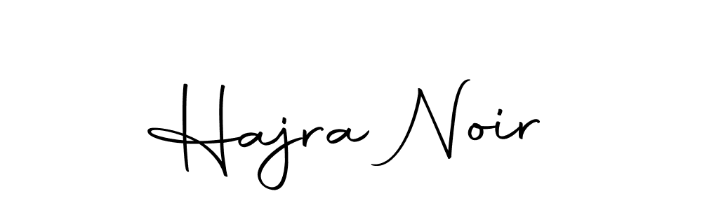 How to make Hajra Noir name signature. Use Autography-DOLnW style for creating short signs online. This is the latest handwritten sign. Hajra Noir signature style 10 images and pictures png