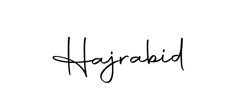 Use a signature maker to create a handwritten signature online. With this signature software, you can design (Autography-DOLnW) your own signature for name Hajrabid. Hajrabid signature style 10 images and pictures png