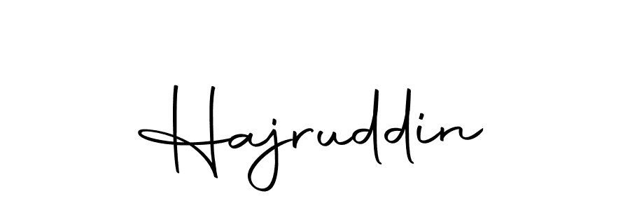 Create a beautiful signature design for name Hajruddin. With this signature (Autography-DOLnW) fonts, you can make a handwritten signature for free. Hajruddin signature style 10 images and pictures png