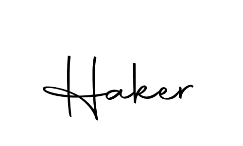 Create a beautiful signature design for name Haker. With this signature (Autography-DOLnW) fonts, you can make a handwritten signature for free. Haker signature style 10 images and pictures png