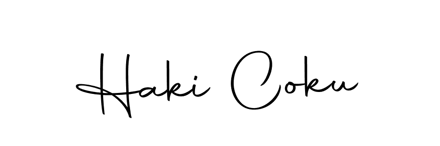 How to make Haki Coku name signature. Use Autography-DOLnW style for creating short signs online. This is the latest handwritten sign. Haki Coku signature style 10 images and pictures png