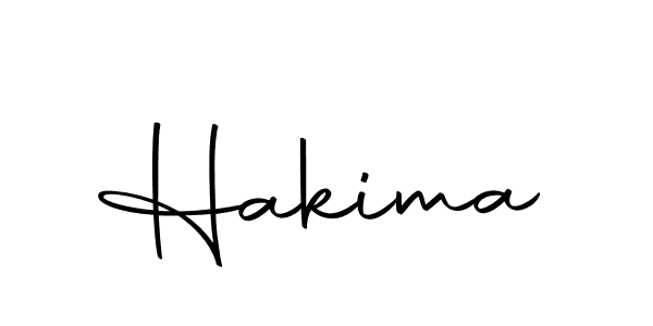 Design your own signature with our free online signature maker. With this signature software, you can create a handwritten (Autography-DOLnW) signature for name Hakima. Hakima signature style 10 images and pictures png