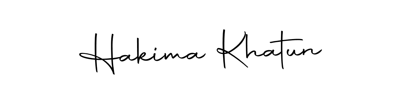 Design your own signature with our free online signature maker. With this signature software, you can create a handwritten (Autography-DOLnW) signature for name Hakima Khatun. Hakima Khatun signature style 10 images and pictures png