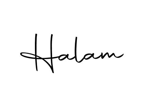 You should practise on your own different ways (Autography-DOLnW) to write your name (Halam) in signature. don't let someone else do it for you. Halam signature style 10 images and pictures png