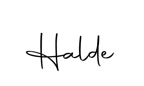 Create a beautiful signature design for name Halde. With this signature (Autography-DOLnW) fonts, you can make a handwritten signature for free. Halde signature style 10 images and pictures png