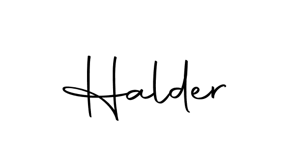 Use a signature maker to create a handwritten signature online. With this signature software, you can design (Autography-DOLnW) your own signature for name Halder. Halder signature style 10 images and pictures png