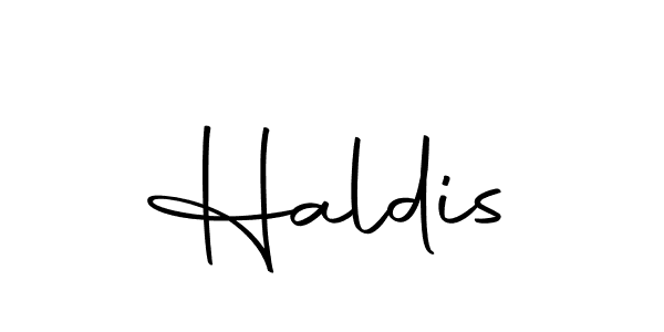 You should practise on your own different ways (Autography-DOLnW) to write your name (Haldis) in signature. don't let someone else do it for you. Haldis signature style 10 images and pictures png