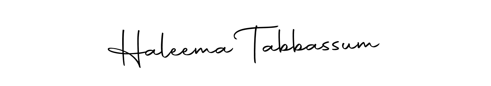 Design your own signature with our free online signature maker. With this signature software, you can create a handwritten (Autography-DOLnW) signature for name Haleema Tabbassum. Haleema Tabbassum signature style 10 images and pictures png