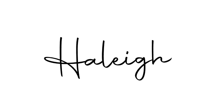 Use a signature maker to create a handwritten signature online. With this signature software, you can design (Autography-DOLnW) your own signature for name Haleigh. Haleigh signature style 10 images and pictures png