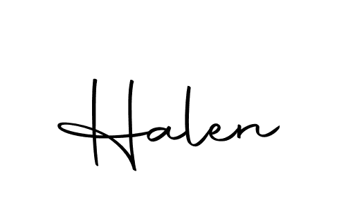 Halen stylish signature style. Best Handwritten Sign (Autography-DOLnW) for my name. Handwritten Signature Collection Ideas for my name Halen. Halen signature style 10 images and pictures png