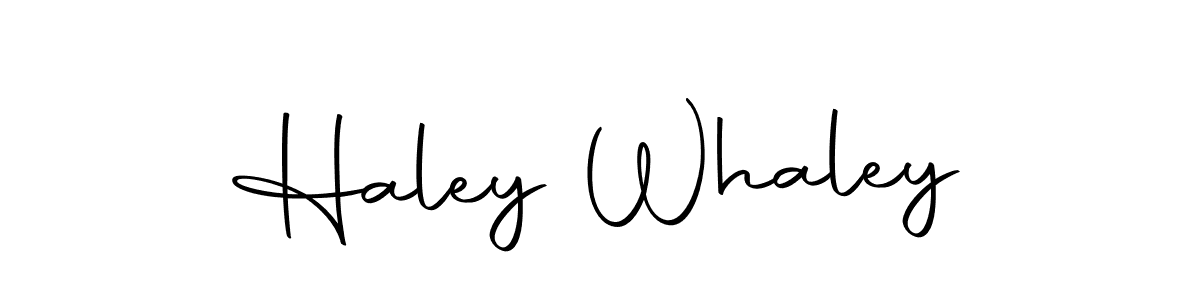 Design your own signature with our free online signature maker. With this signature software, you can create a handwritten (Autography-DOLnW) signature for name Haley Whaley. Haley Whaley signature style 10 images and pictures png