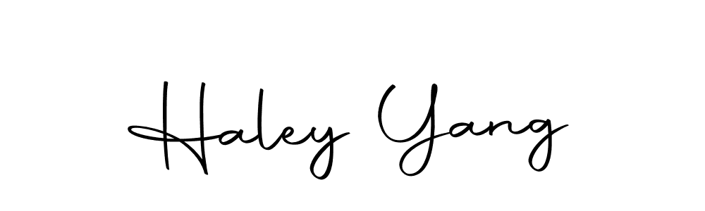 Use a signature maker to create a handwritten signature online. With this signature software, you can design (Autography-DOLnW) your own signature for name Haley Yang. Haley Yang signature style 10 images and pictures png