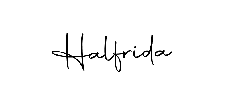 Use a signature maker to create a handwritten signature online. With this signature software, you can design (Autography-DOLnW) your own signature for name Halfrida. Halfrida signature style 10 images and pictures png