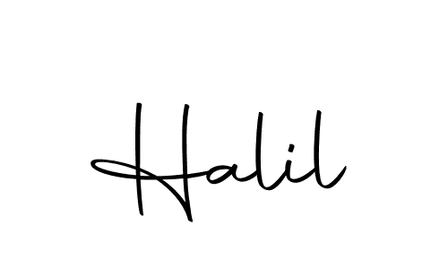 Design your own signature with our free online signature maker. With this signature software, you can create a handwritten (Autography-DOLnW) signature for name Halil. Halil signature style 10 images and pictures png