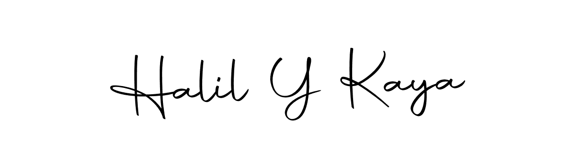 Design your own signature with our free online signature maker. With this signature software, you can create a handwritten (Autography-DOLnW) signature for name Halil Y Kaya. Halil Y Kaya signature style 10 images and pictures png