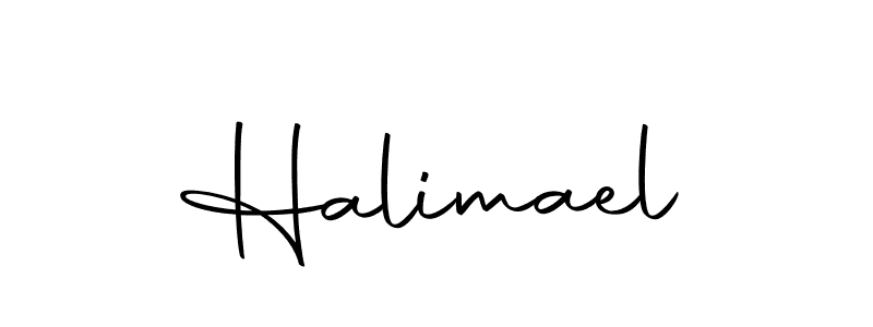 How to make Halimael name signature. Use Autography-DOLnW style for creating short signs online. This is the latest handwritten sign. Halimael signature style 10 images and pictures png