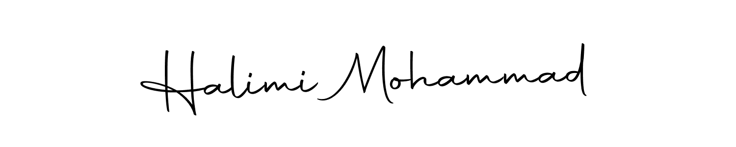 How to make Halimi Mohammad name signature. Use Autography-DOLnW style for creating short signs online. This is the latest handwritten sign. Halimi Mohammad signature style 10 images and pictures png