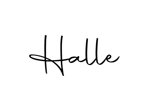 Design your own signature with our free online signature maker. With this signature software, you can create a handwritten (Autography-DOLnW) signature for name Halle. Halle signature style 10 images and pictures png