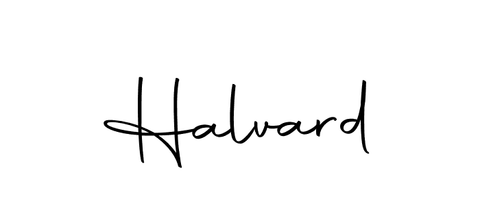 Design your own signature with our free online signature maker. With this signature software, you can create a handwritten (Autography-DOLnW) signature for name Halvard. Halvard signature style 10 images and pictures png