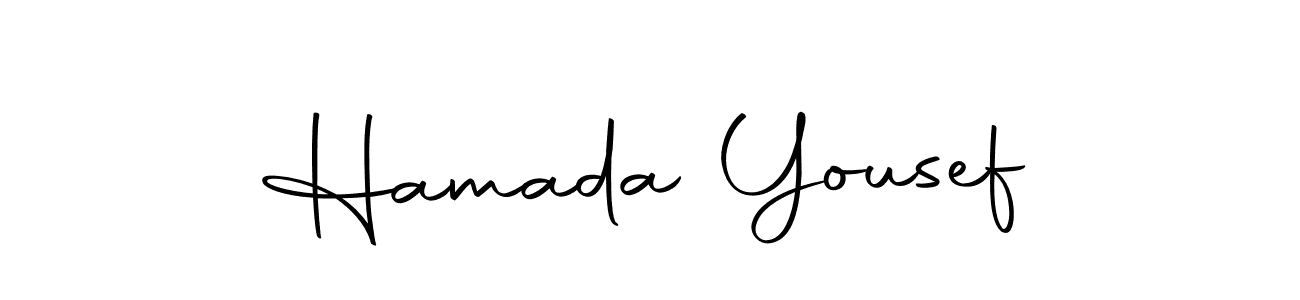 Design your own signature with our free online signature maker. With this signature software, you can create a handwritten (Autography-DOLnW) signature for name Hamada Yousef. Hamada Yousef signature style 10 images and pictures png