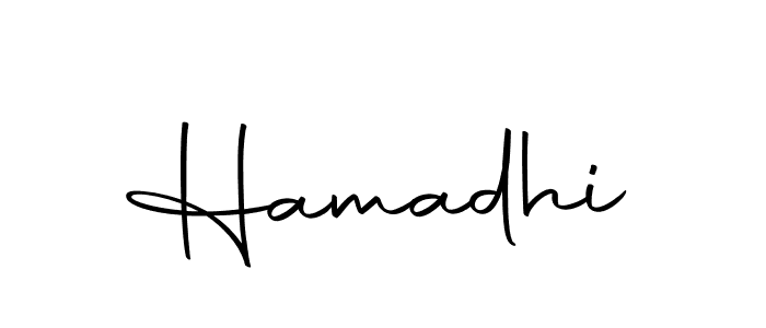 Design your own signature with our free online signature maker. With this signature software, you can create a handwritten (Autography-DOLnW) signature for name Hamadhi. Hamadhi signature style 10 images and pictures png