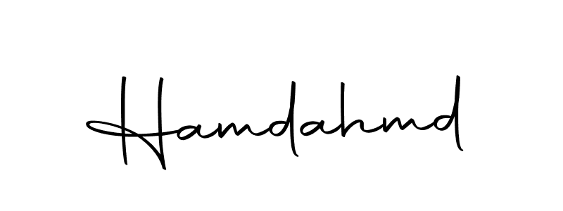 Make a beautiful signature design for name Hamdahmd. Use this online signature maker to create a handwritten signature for free. Hamdahmd signature style 10 images and pictures png