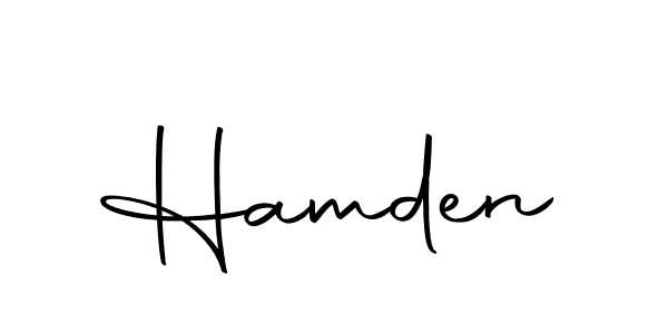 The best way (Autography-DOLnW) to make a short signature is to pick only two or three words in your name. The name Hamden include a total of six letters. For converting this name. Hamden signature style 10 images and pictures png