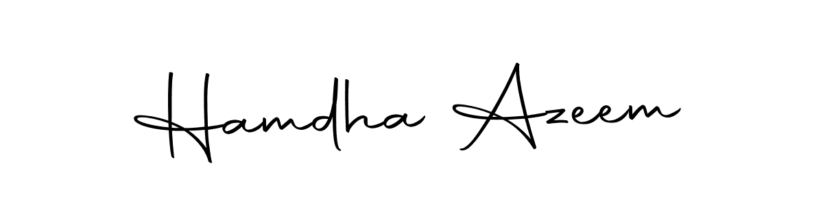 This is the best signature style for the Hamdha Azeem name. Also you like these signature font (Autography-DOLnW). Mix name signature. Hamdha Azeem signature style 10 images and pictures png