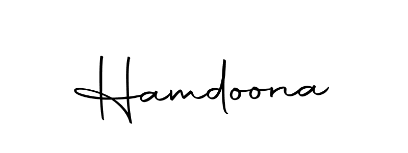 Design your own signature with our free online signature maker. With this signature software, you can create a handwritten (Autography-DOLnW) signature for name Hamdoona. Hamdoona signature style 10 images and pictures png