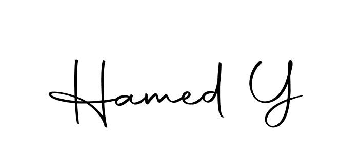 Design your own signature with our free online signature maker. With this signature software, you can create a handwritten (Autography-DOLnW) signature for name Hamed Y. Hamed Y signature style 10 images and pictures png