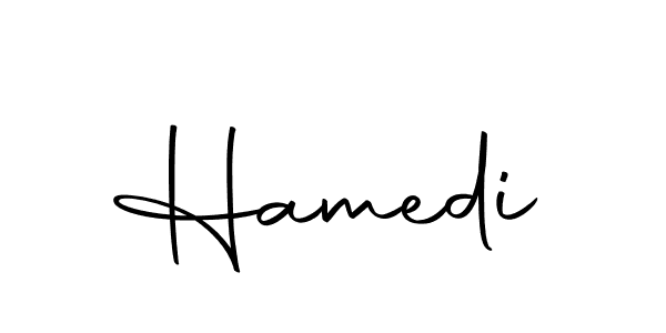 Use a signature maker to create a handwritten signature online. With this signature software, you can design (Autography-DOLnW) your own signature for name Hamedi. Hamedi signature style 10 images and pictures png