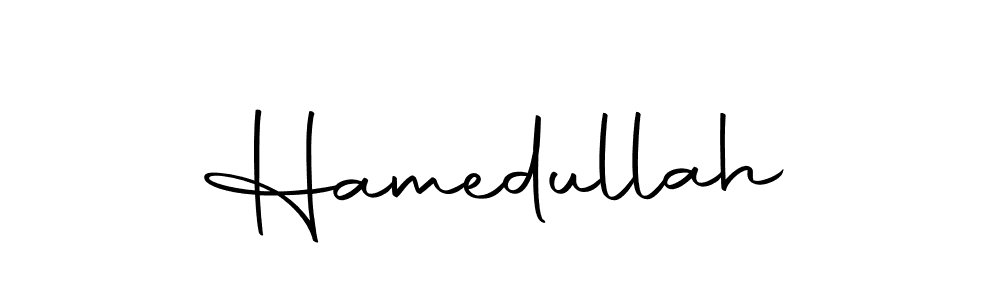 You should practise on your own different ways (Autography-DOLnW) to write your name (Hamedullah) in signature. don't let someone else do it for you. Hamedullah signature style 10 images and pictures png