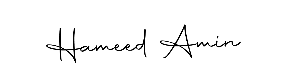 How to make Hameed Amin name signature. Use Autography-DOLnW style for creating short signs online. This is the latest handwritten sign. Hameed Amin signature style 10 images and pictures png