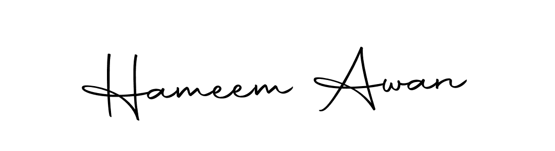 Design your own signature with our free online signature maker. With this signature software, you can create a handwritten (Autography-DOLnW) signature for name Hameem Awan. Hameem Awan signature style 10 images and pictures png