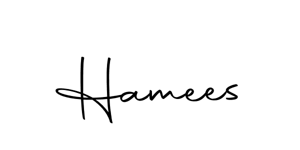 Design your own signature with our free online signature maker. With this signature software, you can create a handwritten (Autography-DOLnW) signature for name Hamees. Hamees signature style 10 images and pictures png