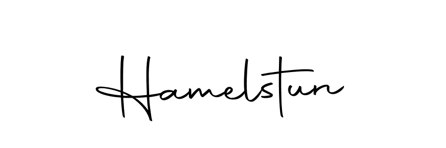 Create a beautiful signature design for name Hamelstun. With this signature (Autography-DOLnW) fonts, you can make a handwritten signature for free. Hamelstun signature style 10 images and pictures png