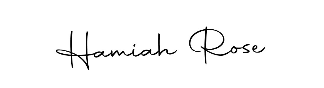 Use a signature maker to create a handwritten signature online. With this signature software, you can design (Autography-DOLnW) your own signature for name Hamiah Rose. Hamiah Rose signature style 10 images and pictures png