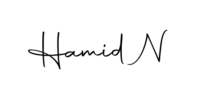 You can use this online signature creator to create a handwritten signature for the name Hamid N. This is the best online autograph maker. Hamid N signature style 10 images and pictures png
