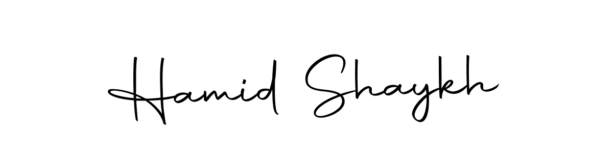 Design your own signature with our free online signature maker. With this signature software, you can create a handwritten (Autography-DOLnW) signature for name Hamid Shaykh. Hamid Shaykh signature style 10 images and pictures png