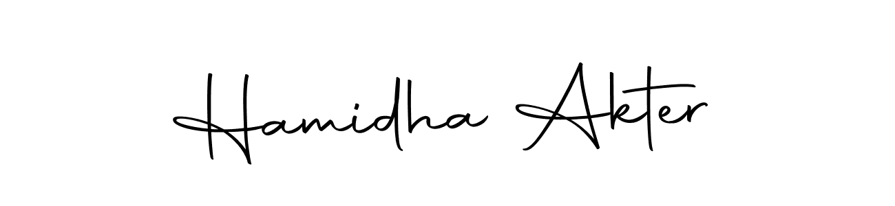 Similarly Autography-DOLnW is the best handwritten signature design. Signature creator online .You can use it as an online autograph creator for name Hamidha Akter. Hamidha Akter signature style 10 images and pictures png