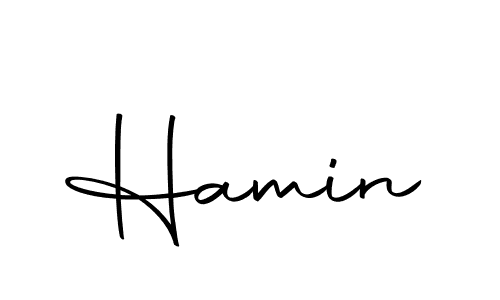 You should practise on your own different ways (Autography-DOLnW) to write your name (Hamin) in signature. don't let someone else do it for you. Hamin signature style 10 images and pictures png