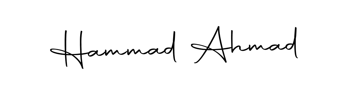 How to make Hammad Ahmad name signature. Use Autography-DOLnW style for creating short signs online. This is the latest handwritten sign. Hammad Ahmad signature style 10 images and pictures png